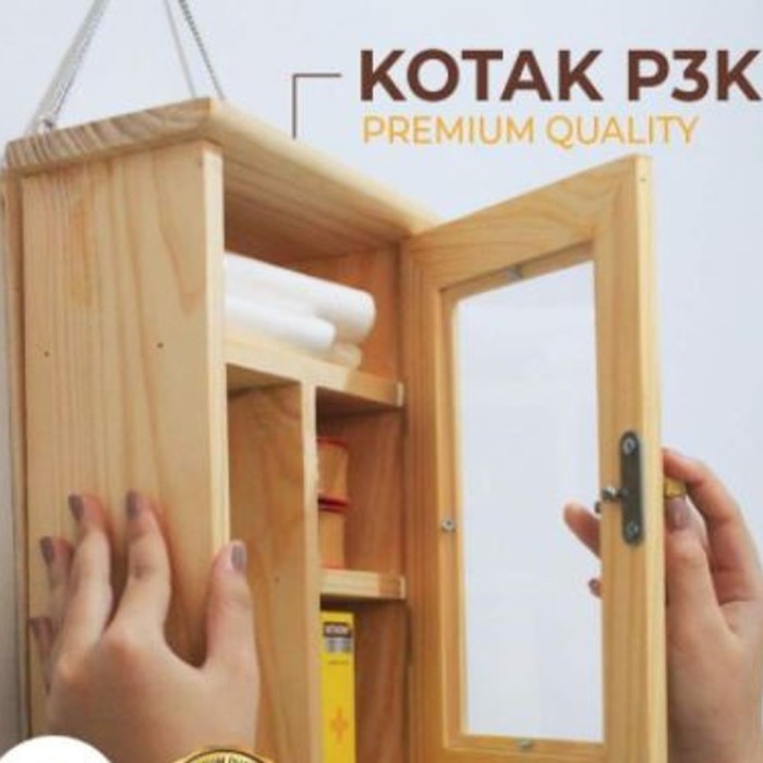 KOTAK OBAT P3K DINDING BOX P3K DINDING ESTETIK KAYU PINUS B DJOGJABOOK c5