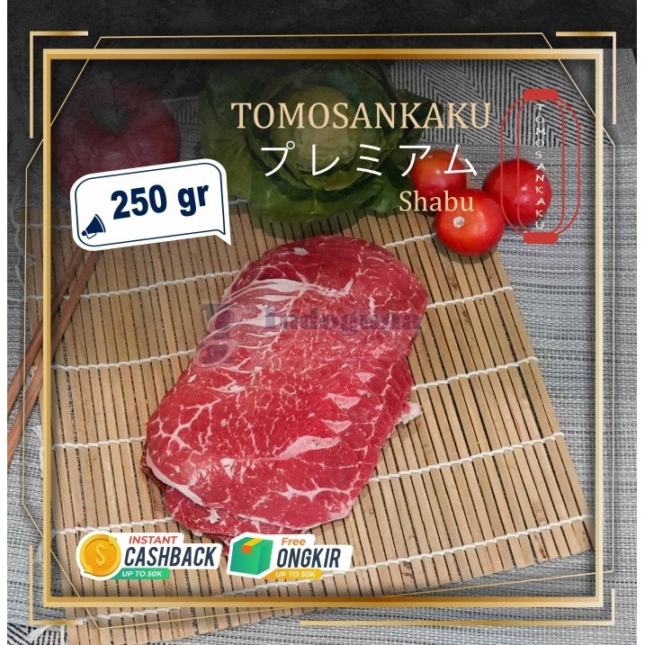 

Wagyu Japanese Cattle Tomosankaku Cut Shabu 250gr