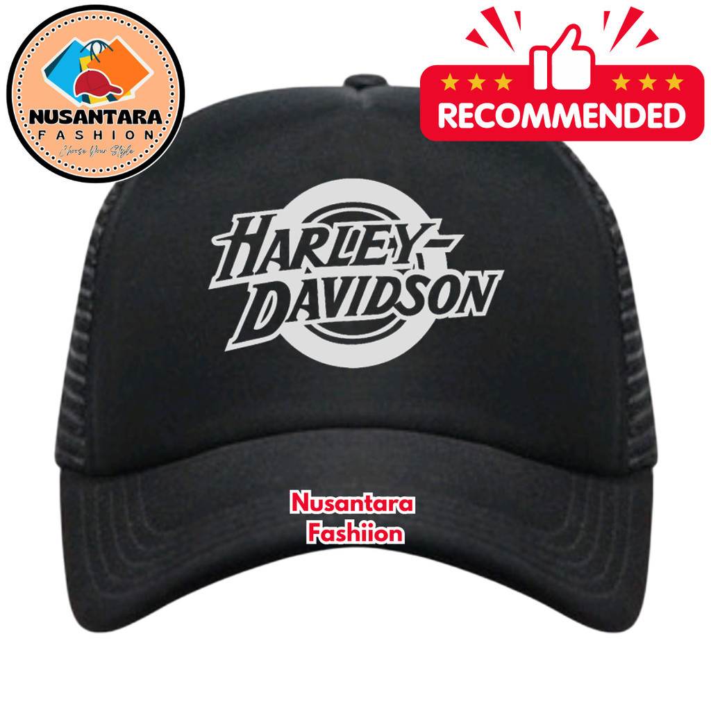 Nusantara Fashiion Topi Trucker HARLEY DAVIDSON - Topi Distro HARLEY DAVIDSON Logo - Topi HARLEY DAV