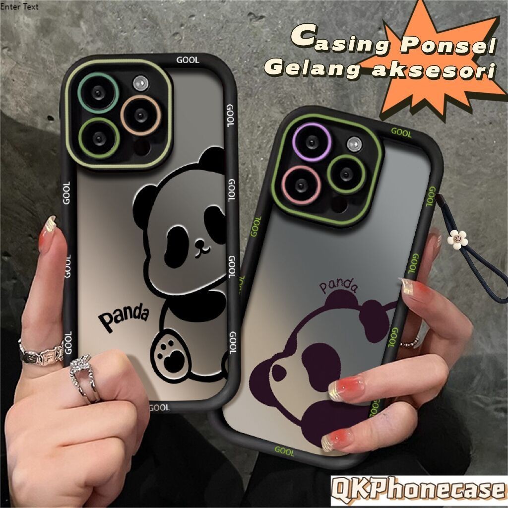 【Gelang Tangan+Casing HP】Silicone Softcase Panda Casing Untuk Samsung A02SM02SA03SA03A04A04EM04F04A1