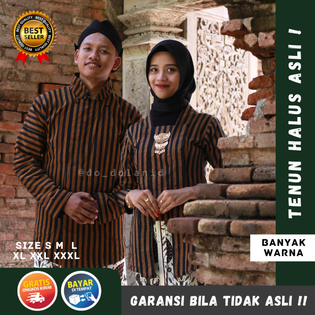 Atasan Lurik Baju Surjan Lurik Pria Desa ASLI TENUN HALUS