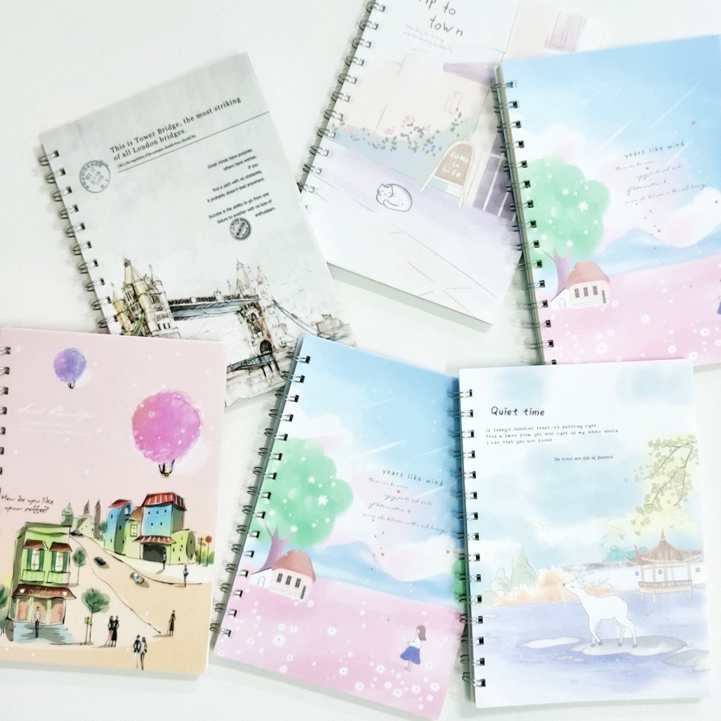 

GG Buku Tulis Spiral A5-70 Cover Plastik Buku Spiral/Catatan/Note Book/Notebook