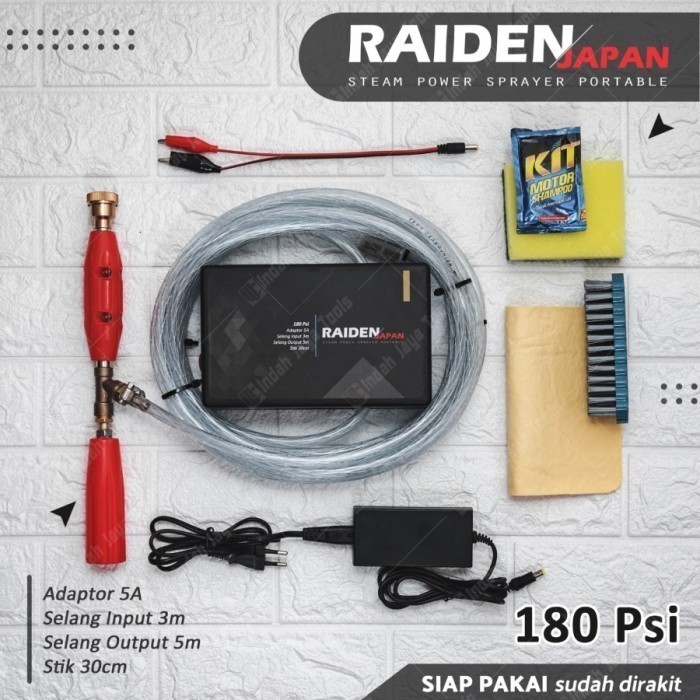 Mesin Cuci Motor Portable RAIDEN Alat Steam AC Sprayer
