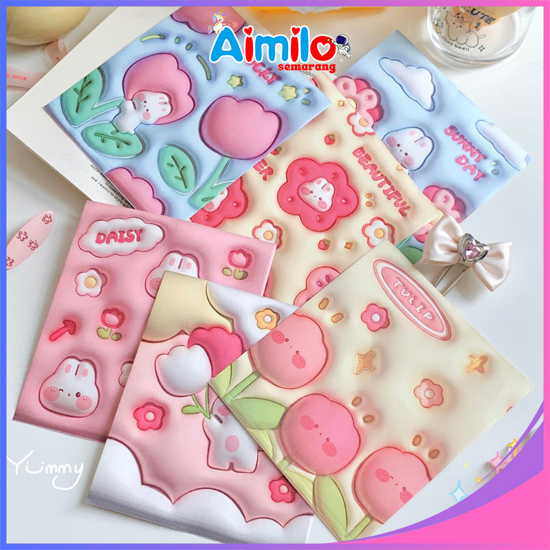 

Aimilo New Notebook A7 Buku Kecil Aesthetic Scrapbook Mini 60 Lembar