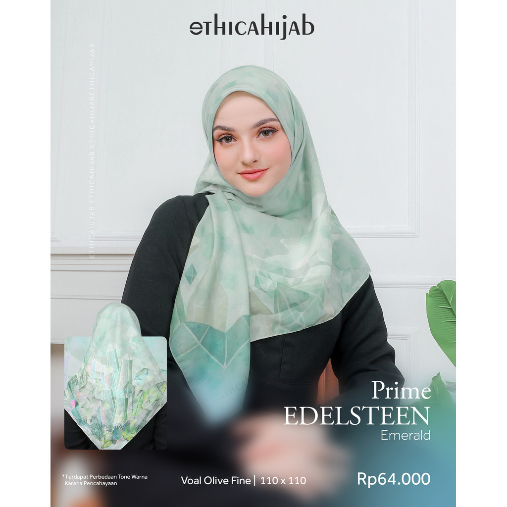 Prime Edelsteen by Ethica Hijab - Hijab Motif Ethica - Kerudung Motif