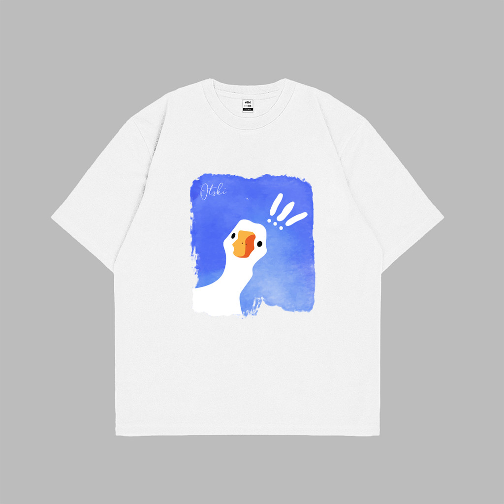 Otsky Kaos Pria Logo Duck Sky Cotton 24s X DT420WH Baju Tshirt