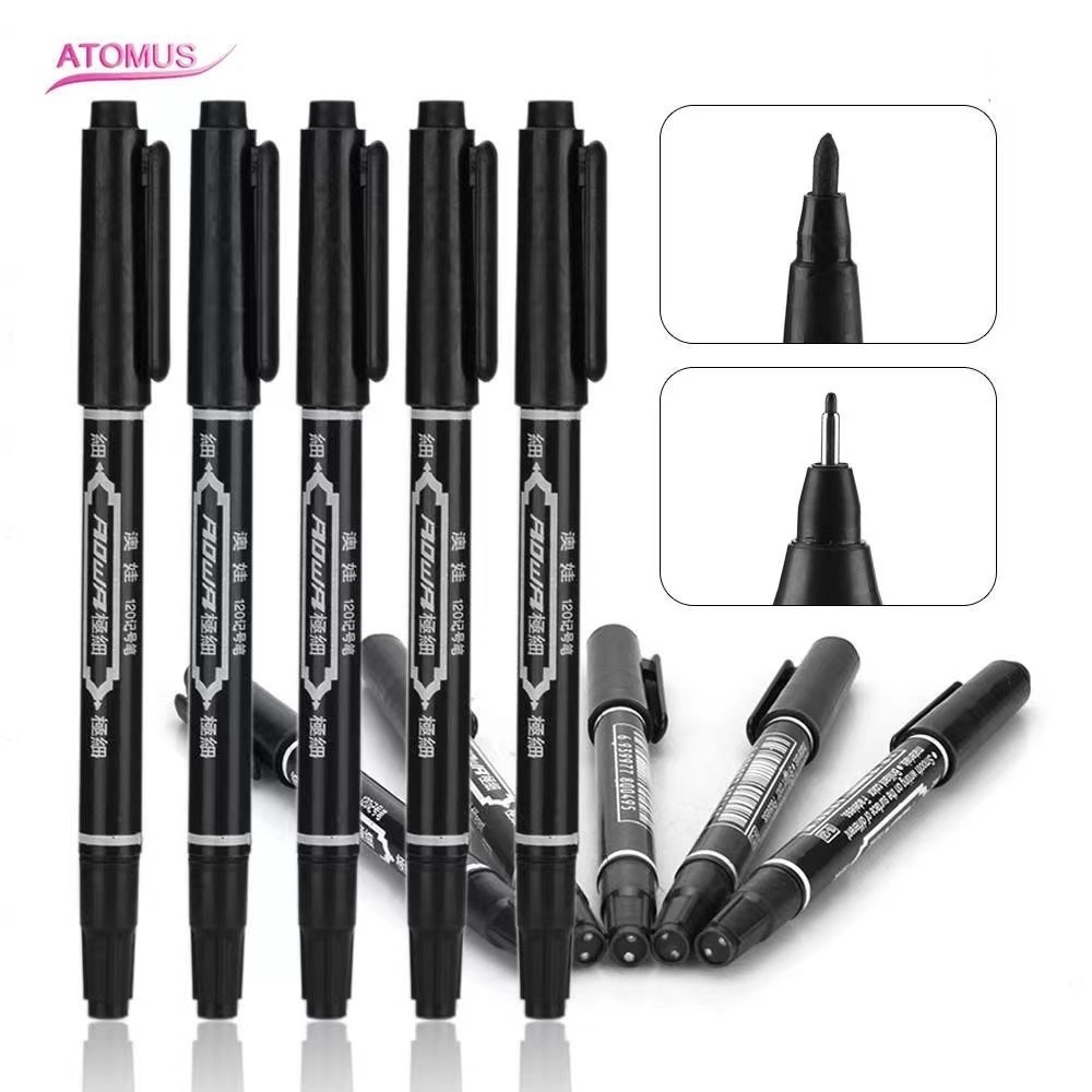 

Spidol Permanen Dual Tip Berkualitas- 2-tip 0.5mm/1.0mm Cepat kering tidak beracun-Hibio Present