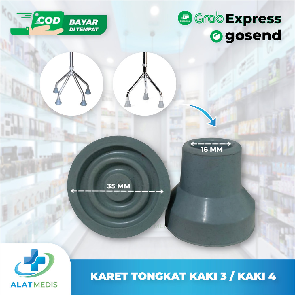 Karet Bawah Tongkat Kaki 3 / Karet Bawah Tongkat Kaki 4
