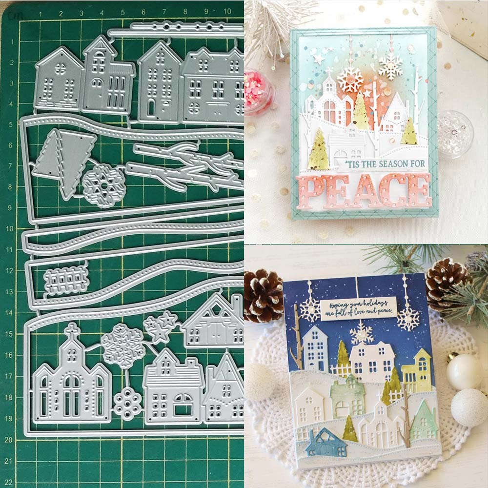 

house Craft Die Metal Cutting Dies for Scrapbook Decoration Embossing Template Diy