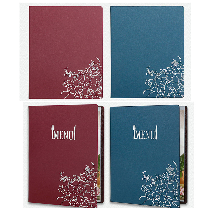 

10 Pieces 8 Sheets Blank Cover Menu Price List Holder Book For Restaurant & Salon & Hotel