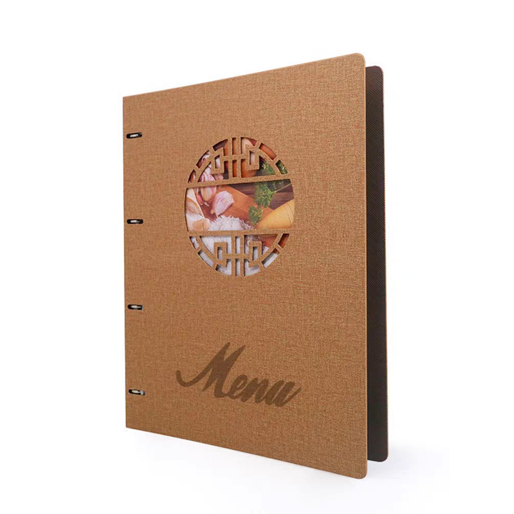 

32x25cm For A4 Display Menu Book With 8 Sheets Plastic Bags & 4 Rings