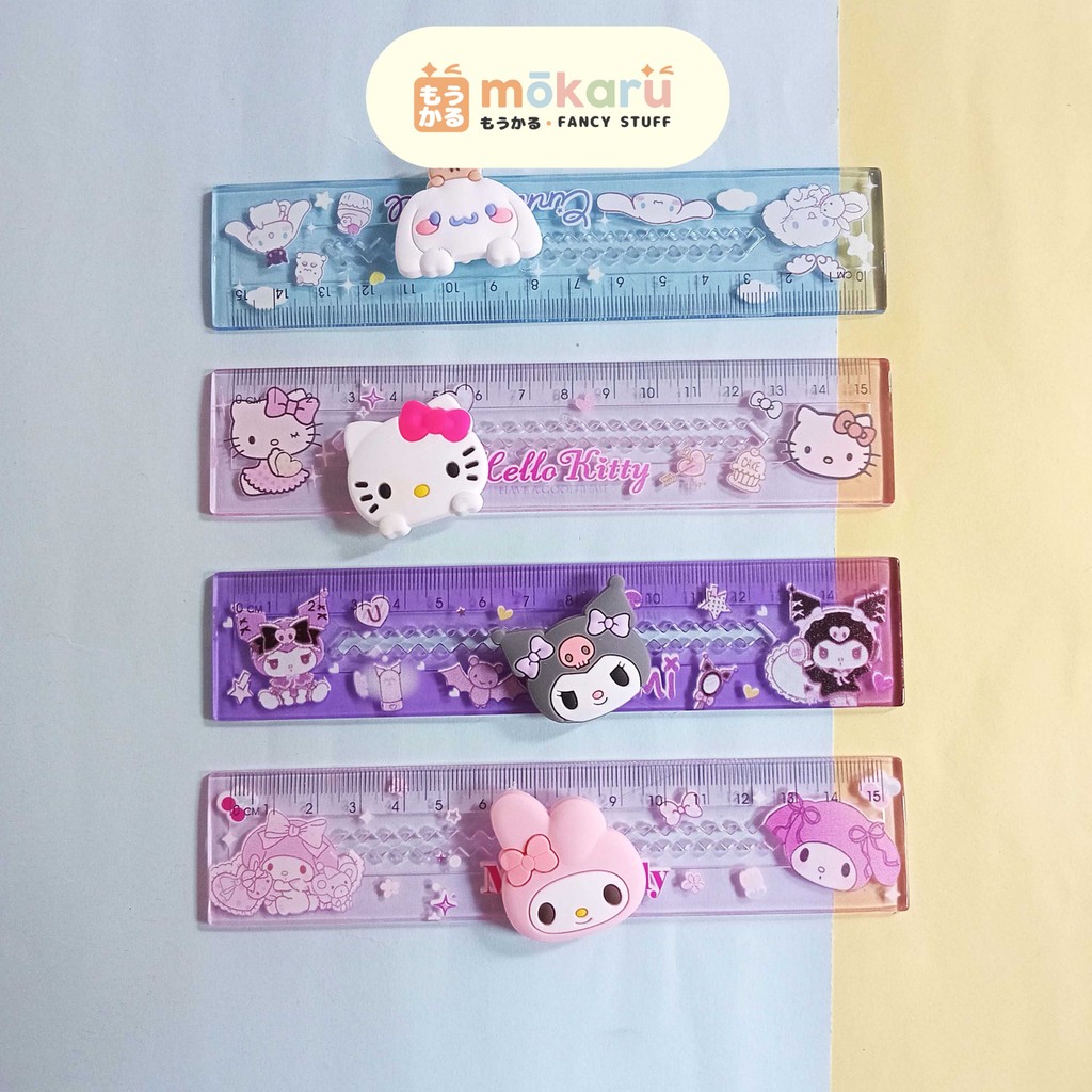 

Fancy Penggaris Karakter Sanrio Head 15cm Zigzag Ruler 638 / Garisan Alat Ukur Plastik