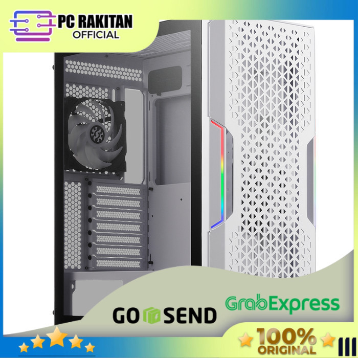 ADATA XPG PC CASE ATX STARKER AIR WHITE (1X 120MM XPG VENTO ARGB 120 + 1X 120MM XPG VENTO 120)