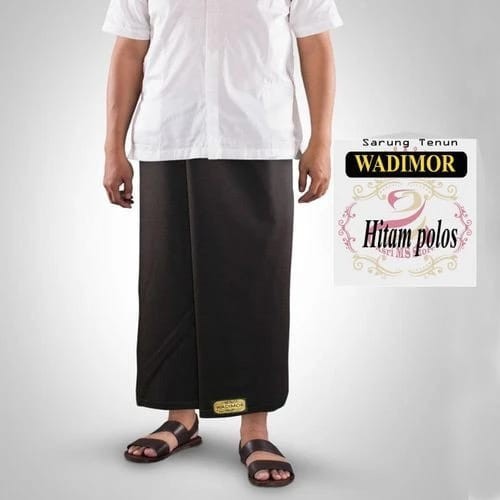 "R.V.Shop" -  PROMO sarung wadimor coklat fashion muslim dewasa - hitam polos, dewasa