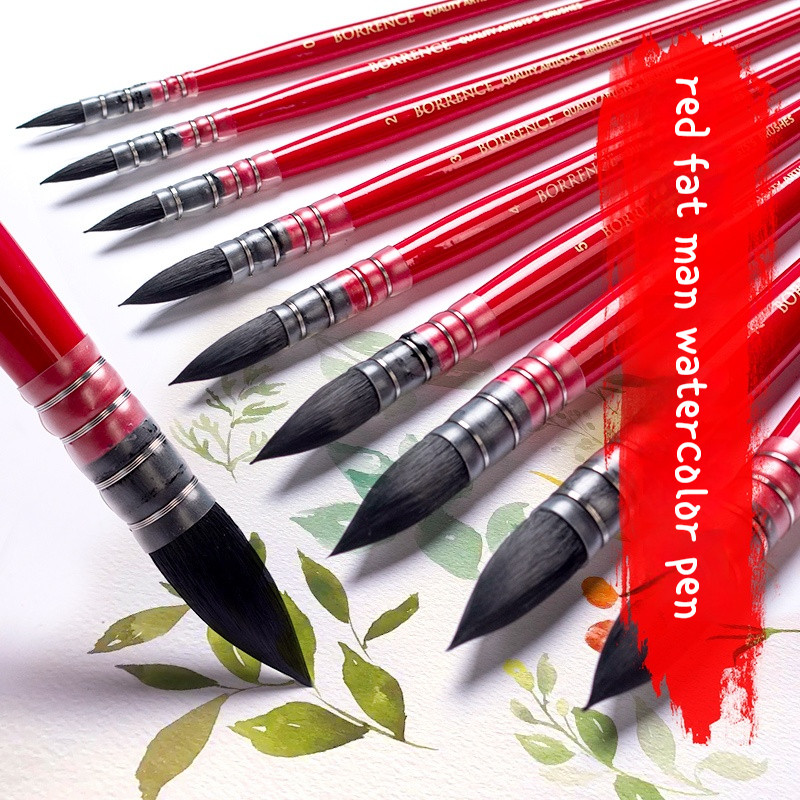 

Squirrel Hair Round Head Pointed Mop Brush Watercolor Paint Brushes Gouache Brush Pen Art Hook Line Pen For School Art Supplies