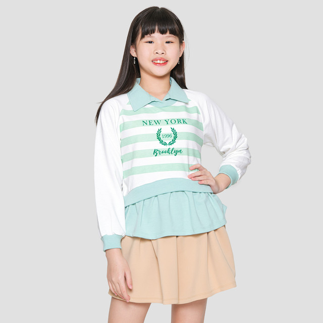 Nevada Varsity Contrast Sweater Anak Perempuan 121855093