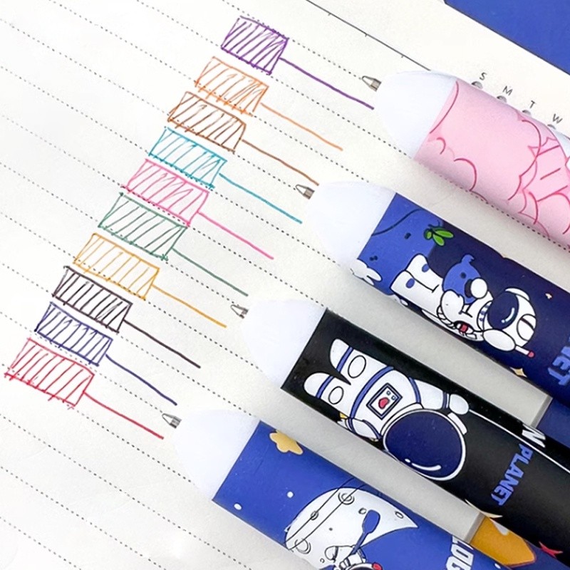 

10warna 0.5mm Kreatif Kartun Astronot Seri Ballpoint Pulpen Mahasiswa