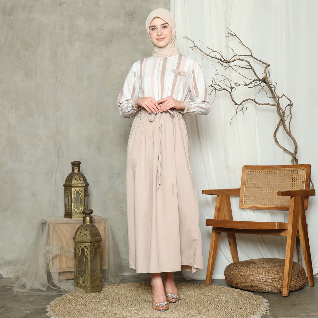 RILLEY - Gamis Abilene | Dress Panjang Muslim Wanita | Gamis Wanita Terbaru Bahan Poplin