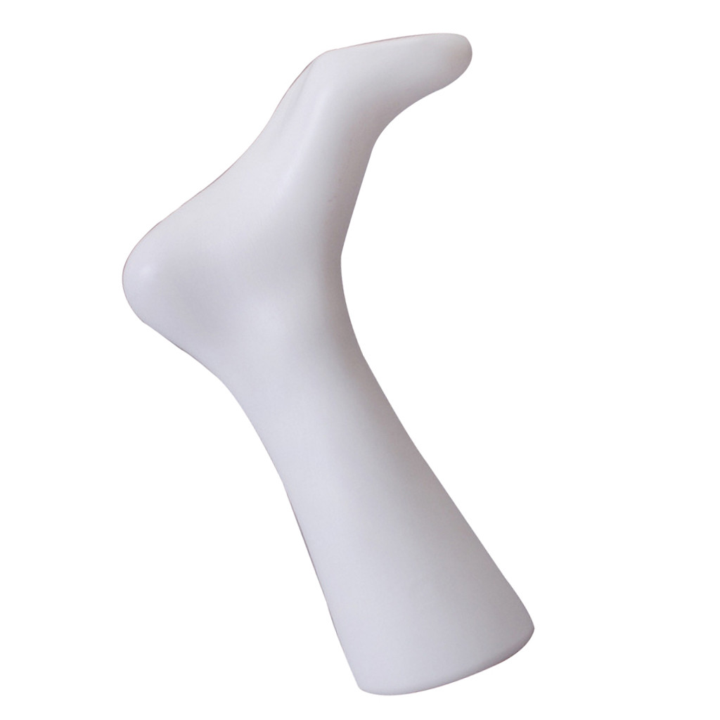 

Plastic Female Adult Foot Mannequin Model For Socks Sox Display, White
