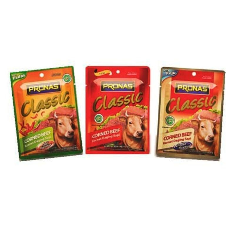 

(SPRUA) PRONAS CORNET BEEF SACHET ORIGINAL CHEESE BEEF CHILLI 50GR