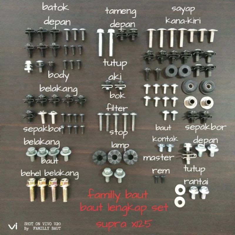 Full set baud full body Supra x 125 batman