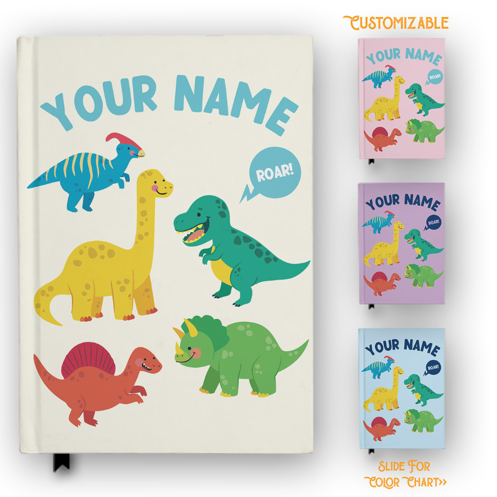 

Notebook Buku Dinosaurus 1 Cute Lucu Gift Anak Hardcover Custom Nama Diary Jurnal Agenda A5 A6