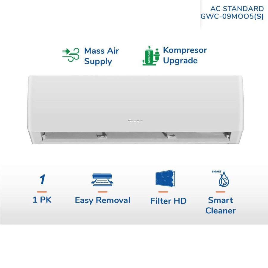 GREE AC STANDARD AC 1 PK GWC09MOO5S (Indoor & Outdoor)