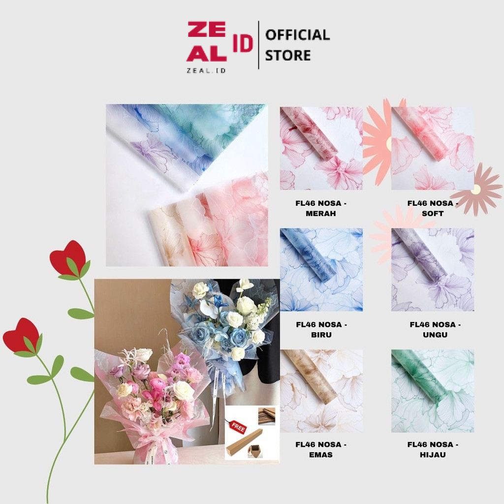 

ZEAL-ID - FL46 NOSA Kertas Bunga Paper Buket Motif Cellophane