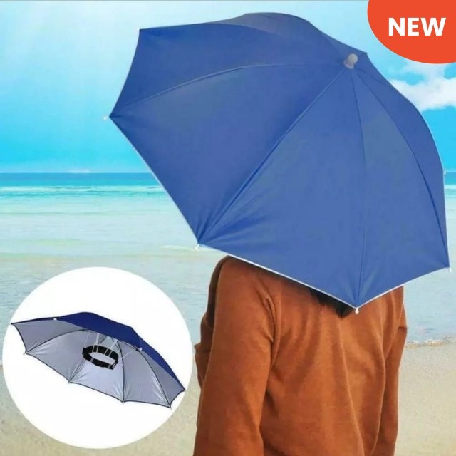 Topi Payung/Payung Kepala / Payung Mancing Diameter 60 cm