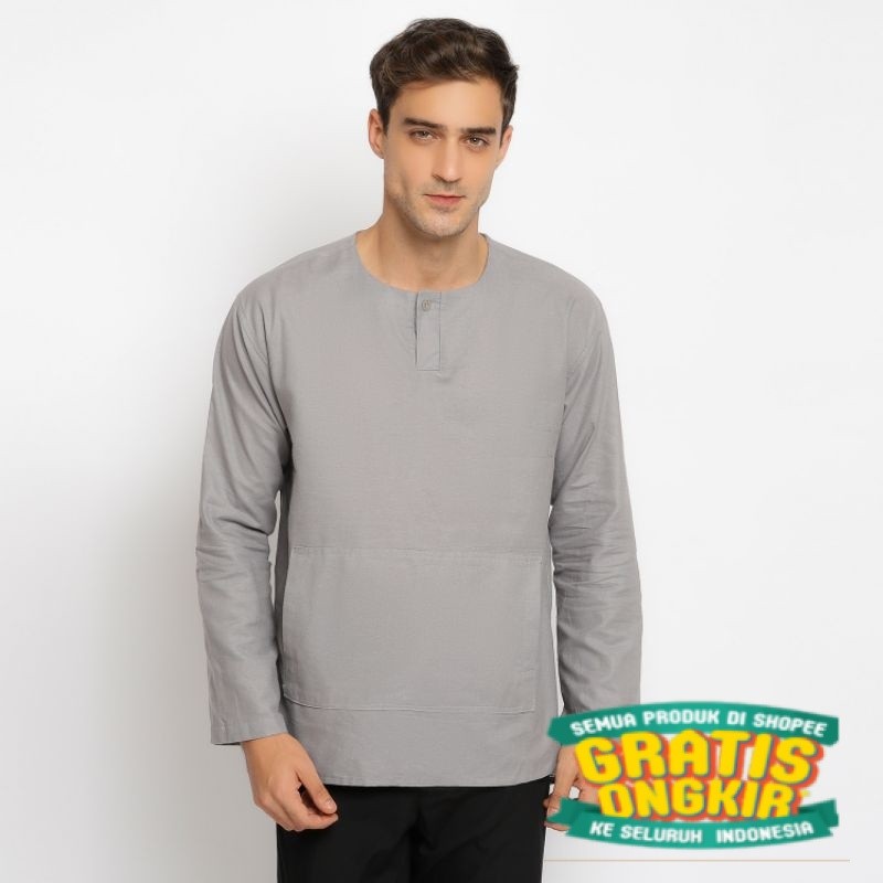 Emikoawa - Taka Baju Koko Pria Katun Premium Toraformen/ Hijau sage lumut army ijo