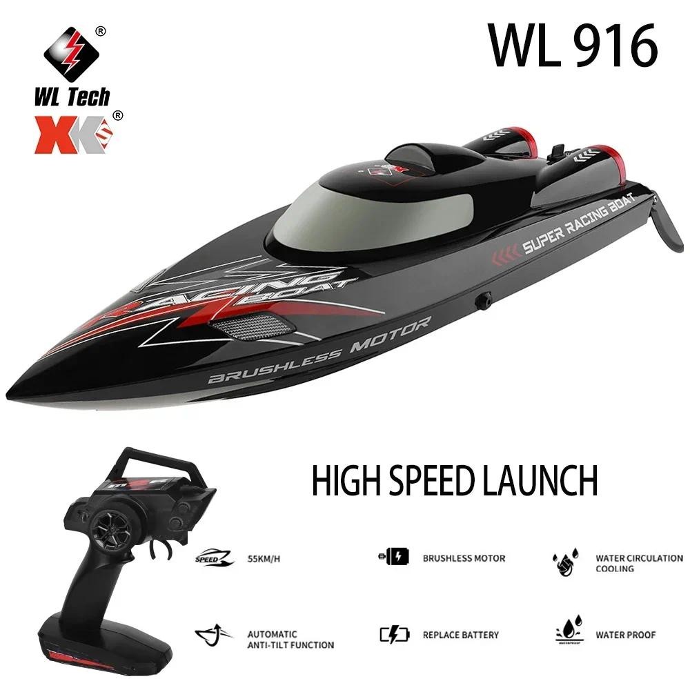 WLtoys WL916 WL912-A RC Boat 2.4Ghz 55KM/H Brushless High Speed Racing Boat 2200mAh Remote Control S