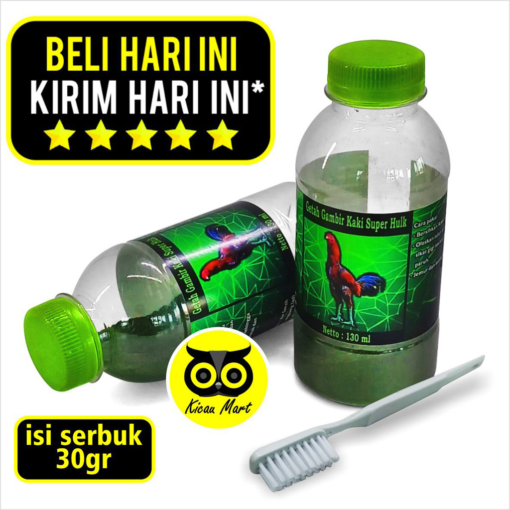 KICAU MART Getah Gambir Kaki Super Hulk 130ml Obat Gosok Oles Kaki Ayam Aduan Jago Tarung Bikin Sisi