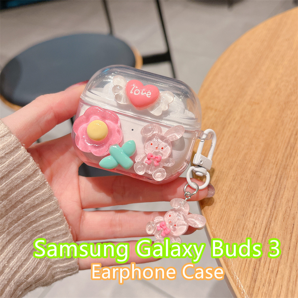 【Yoshida】Untuk Samsung Galaxy Buds 3 Case DIY Kreatif Kartun Soft Silikon Earphone Case