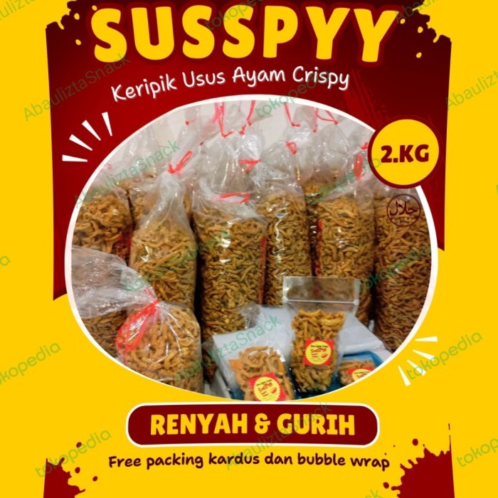

AZ PROMO!! KERIPIK USUS CRISPY SUSSPYY ORIGINAL RENYAH & GURIH 2Kg 1 ball