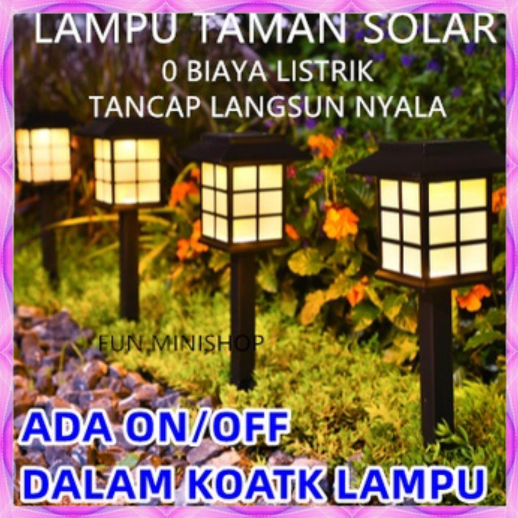 LAMPU TAMAN COB LAMPU TAMAN LAMPU SOLAR LAMPU DEKORASI TAMAN LAMPU HIAS WATERPROOF LAMPU SOLAR