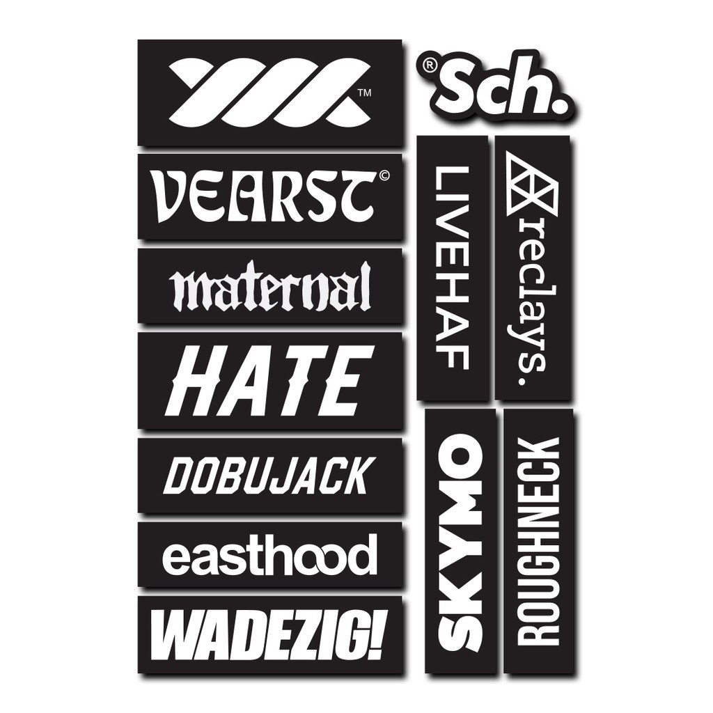 

STICKER PACK LOCAL BRAND 5 - STIKER AESTHETIC LAPTOP, AKSESORIS HP, ANTI AIR, MOTIF,HELM,TUMBLER
