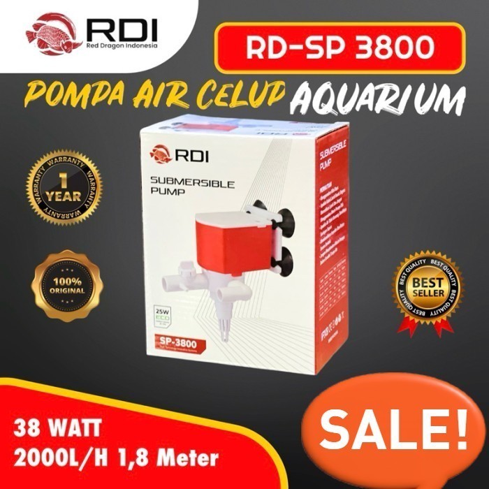 RDI SP 3800 Pompa Celup Aquarium Power Head RED DRAGON INDONESIA RDI RD SP 3800 SP3800