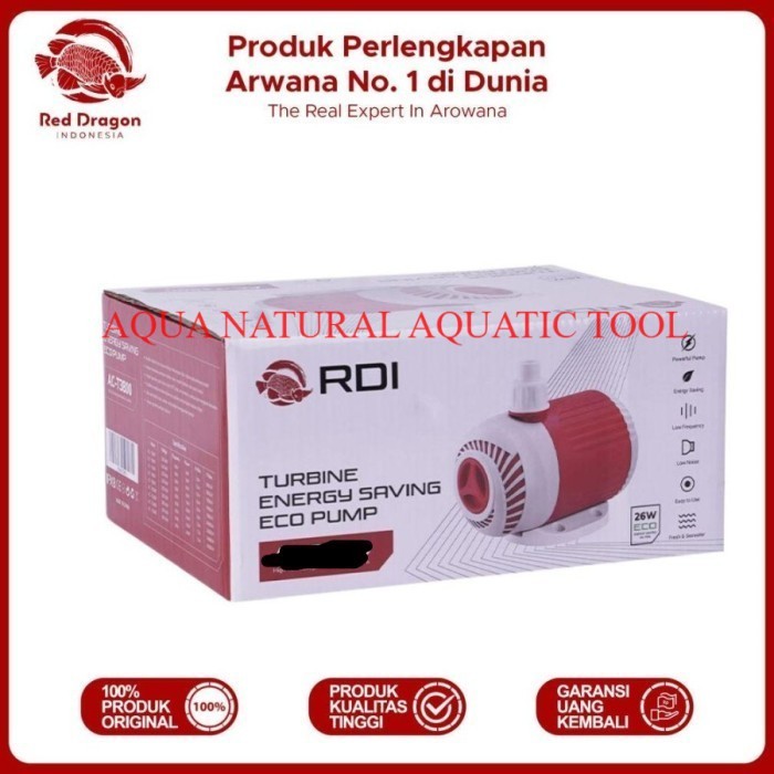 Pompa Air Celup Aquarium Kolam Ikan RED DRAGON INDONESIA RDI RD AC T 2800 ACT 18 WATT TURBINE ENERGY