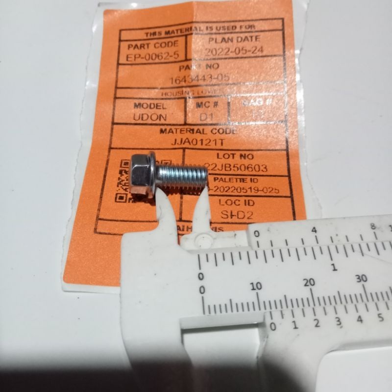 BAUT BLOK KUNCI 8 M6x12 ORIGINAL UNIVERSAL UKURAN BAUT 10 KUNCI 8