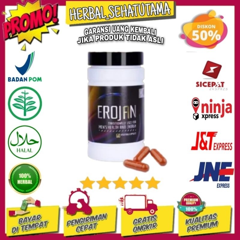 Erojan Wellous Asli Original Barcode Tingkatkan Kesehatan Stamina Pria Herbal 100% Original Produk M