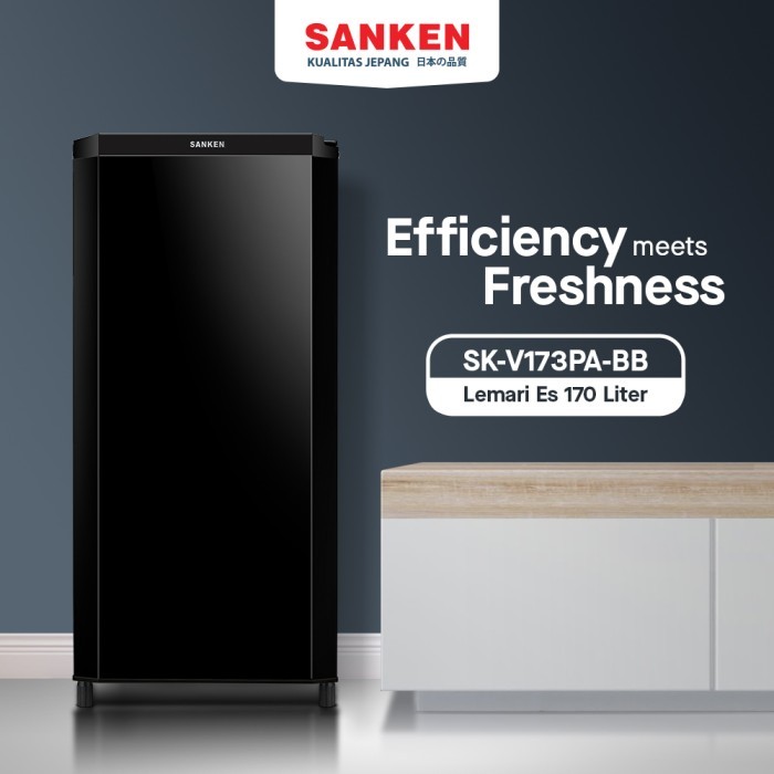 Sanken Kulkas 1 Pintu SK-V175A-BB Hitam 170 L