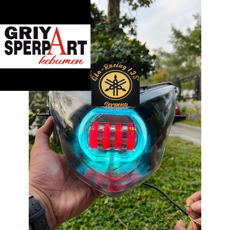 REFLEKTOR LAMPU DEPAN BILED JUPITER MX NEW 135 BILED PROJIE LED