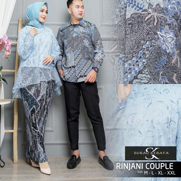 Setelan Kebaya Couple Modern Kebaya Wisuda Set Tunik Lamaran Tunangan Batik Baju Couple Kondangan Te