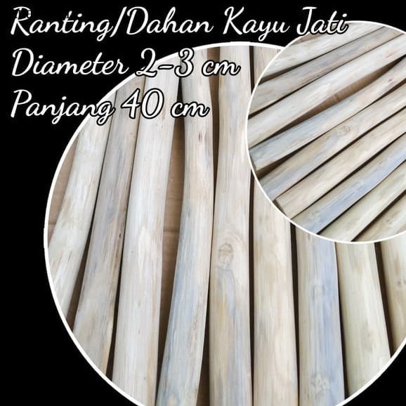 

KUKURING Teak wood branch 40 cm macrame dahan ranting kayu jati bahan kerajinan XD7