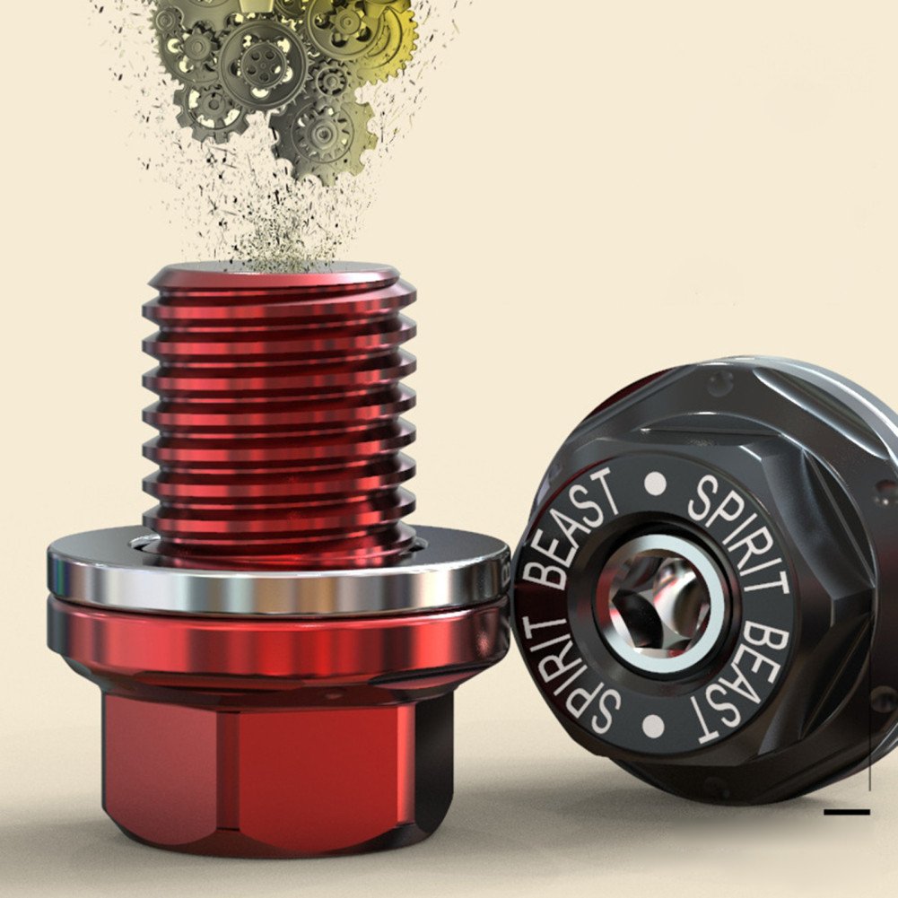 M12x1.5 Magnetic Oil Drain Plug CNC Oil Drain Plug With Washer Gasket Leak-proof Vehicle Engine Oil 