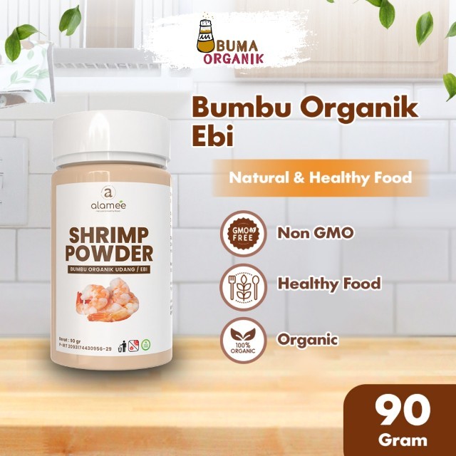 

ALAMEE Bubuk Ebi Halus Kering Udang Bumbu Dapur Organik Shrimp Powder Giling Praktis Tabur 90gr BUMA