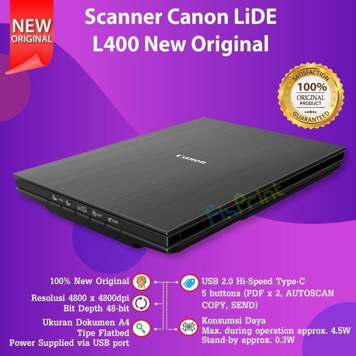 Canon Document Scanner LIDE400 LIDE300 Printer AIOMG2570S Print Scan Copy Original Garansi Resmi New