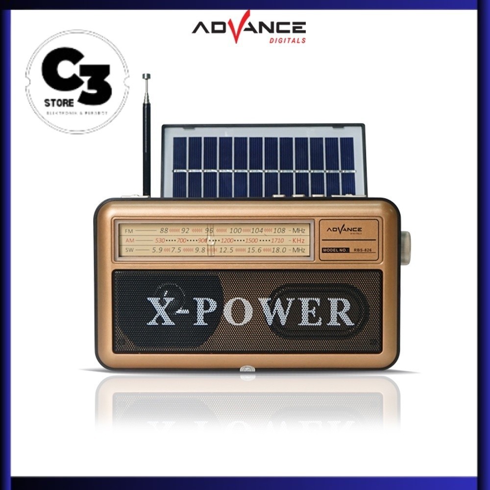 Advance RBS 826 Speaker Radio Bluetooth Panel Surya Charger Matahari