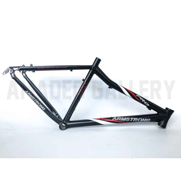 FRAME MTB 26 ARMSTRONG PRO ALLOY 7075 BLACK DOUBLE BUTTED DISCBRAKE