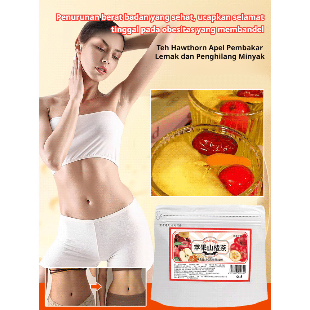 

[Mudah menurunkan berat badan] Teh hawthorn apel pembakar lemak dan penghilang minyak/Pembakar Lemak Alami / Detoks Tubuh / Penurun Berat Badan Cepat / Aman untuk Diet / Minuman Sehat Tanpa Efek Samping